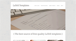 Desktop Screenshot of latextemplates.com